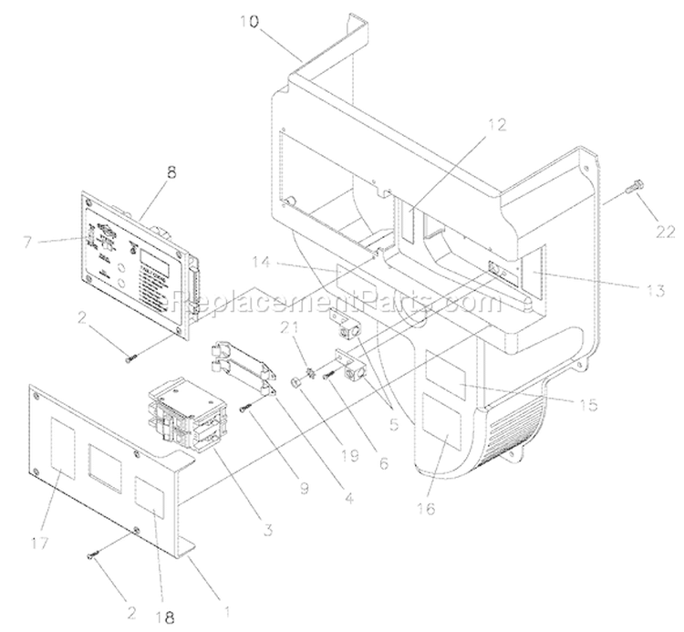 Page B Diagram and Parts List for 040302-0  Briggs and Stratton Generator